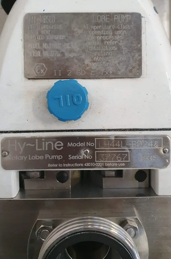 Pompa krzywkowa Jabsco LH44L – spożywcza, wyporowa, 12 m³/h